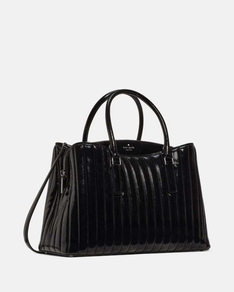Kate Spade Outlet Thompson Street Shiny Quilted Satchel Bag - Preorder - Image 10