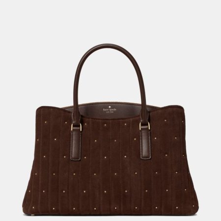 Kate Spade Outlet Thompson Street Quilted Suede Satchel Bag - Preorder — Hot Fudge