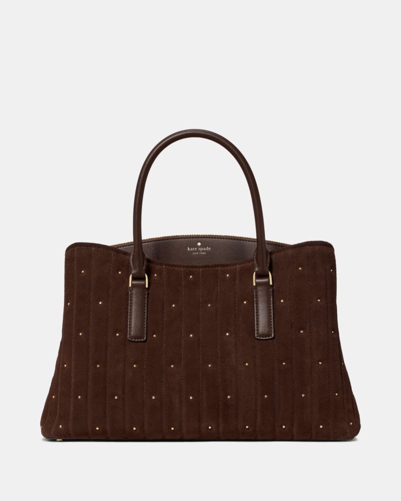 Kate Spade Outlet Thompson Street Quilted Suede Satchel Bag - Preorder