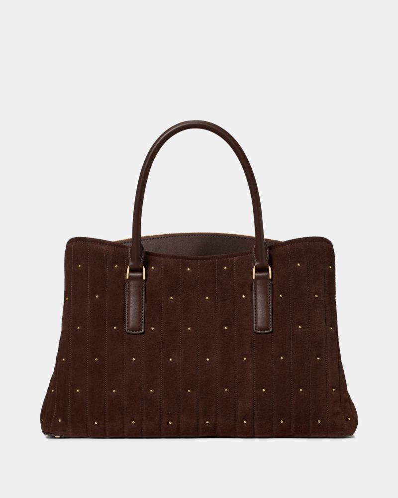 Kate Spade Outlet Thompson Street Quilted Suede Satchel Bag - Preorder