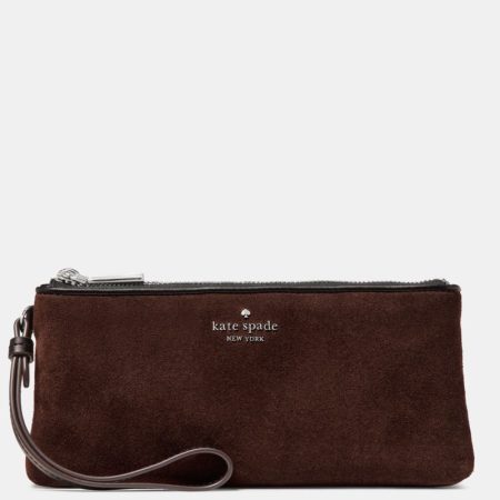 Kate Spade Outlet Wren Suede Wristlet - Preorder — Hot Fudge