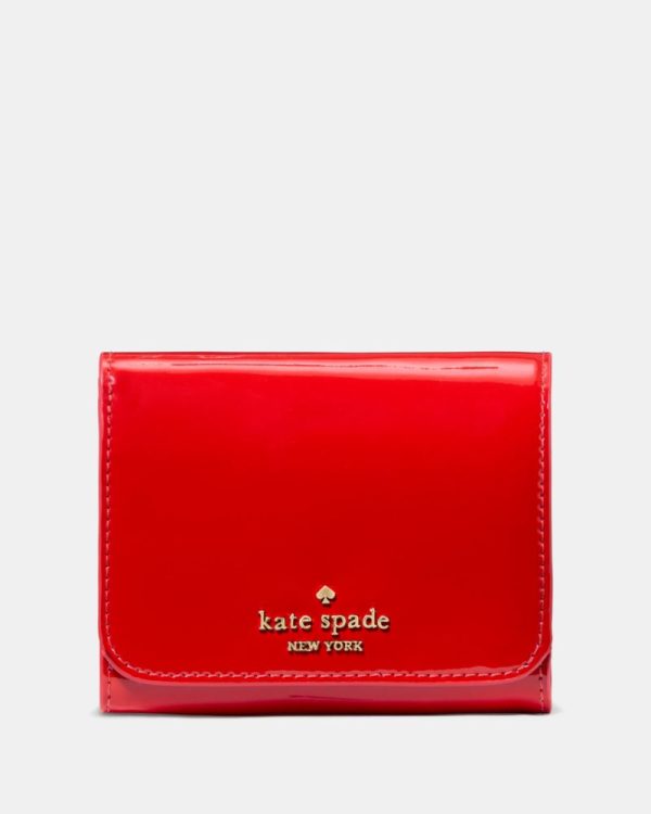 Kate Spade Outlet Patent Small L-zip Flap Wallet - Preorder