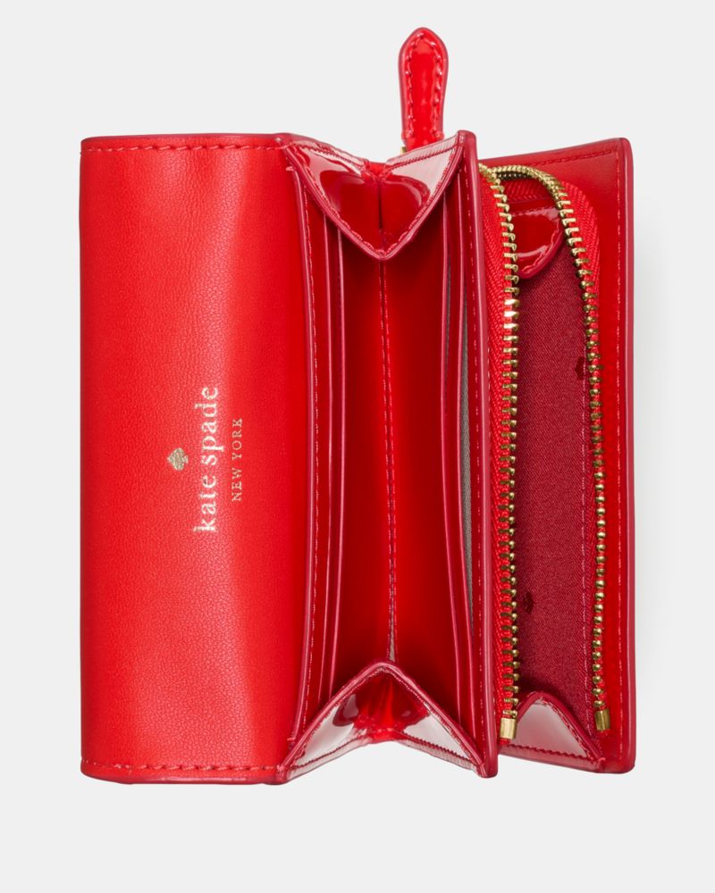 Kate Spade Outlet Patent Small L-zip Flap Wallet - Preorder