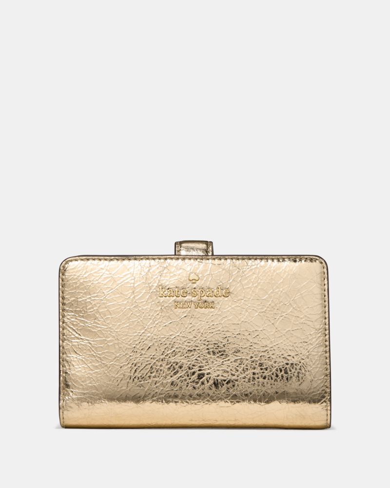 Kate Spade Outlet Metallic Medium Bifold Wallet - Preorder
