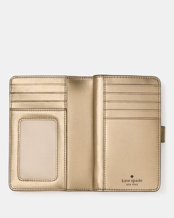 Kate Spade Outlet Metallic Medium Bifold Wallet - Preorder