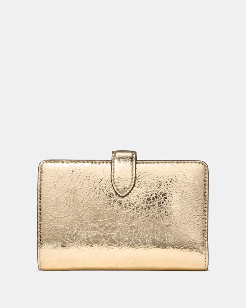 Kate Spade Outlet Metallic Medium Bifold Wallet - Preorder