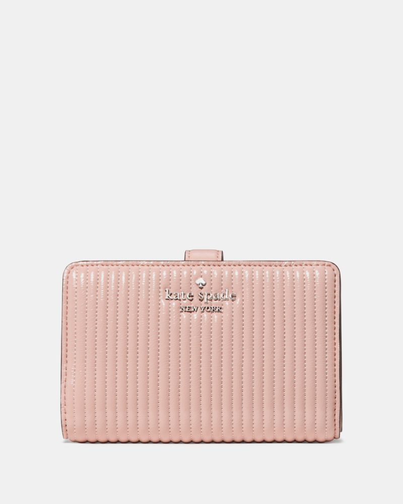 Kate Spade Outlet Shiny Quilted Medium Bifold Wallet - Preorder