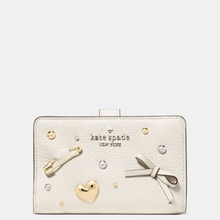 Kate Spade Outlet Charmed Medium Bifold Wallet - Preorder — Meringue Multi