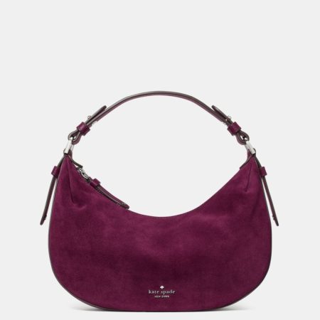 Kate Spade Outlet Selene Suede Shoulder Bag - Preorder — Deep Cherry
