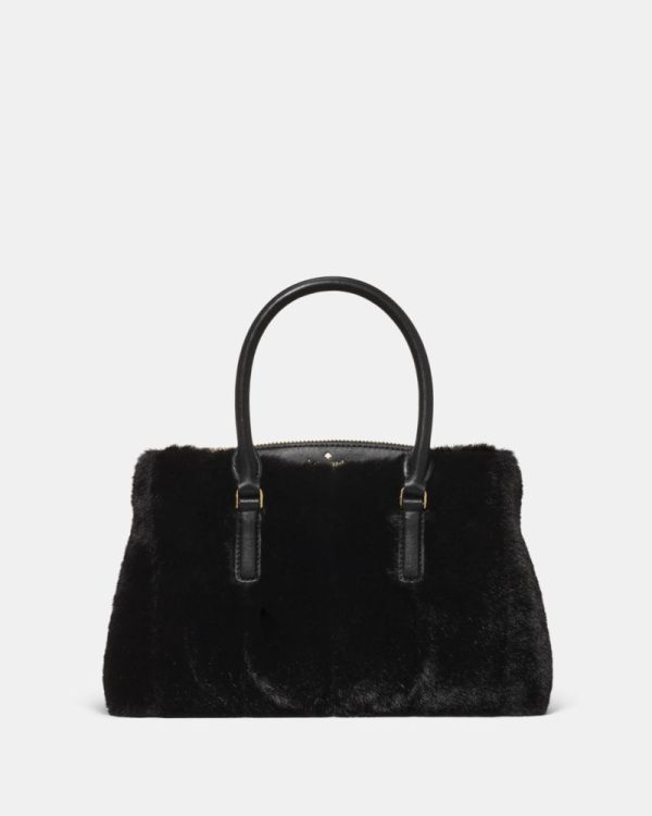 Kate Spade Outlet Thompson Street Faux Fur Small Satchel Bag - Preorder