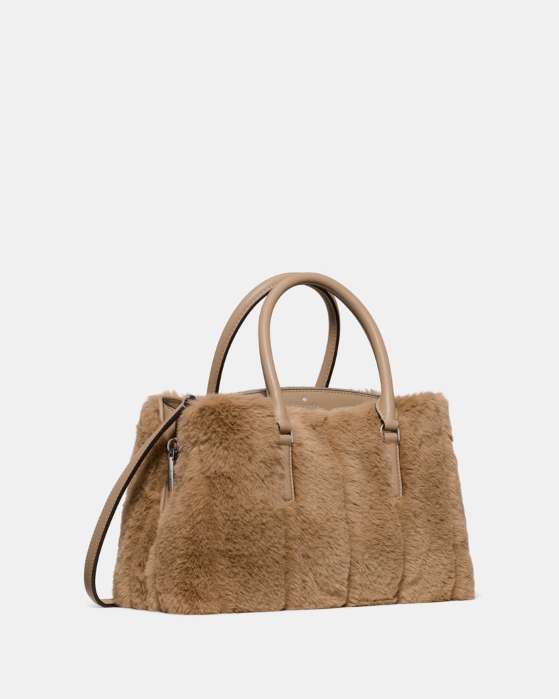 Kate Spade Outlet Thompson Street Faux Fur Small Satchel Bag - Preorder