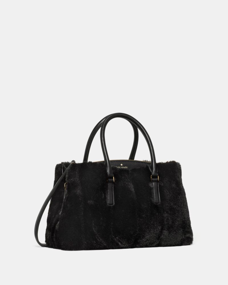 Kate Spade Outlet Thompson Street Faux Fur Small Satchel Bag - Preorder