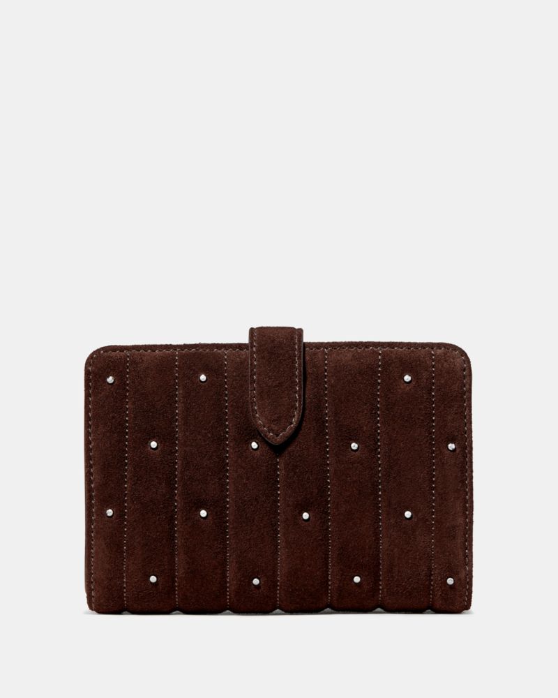 Kate Spade Outlet Quilted Suede Medium Bifold Wallet - Preorder
