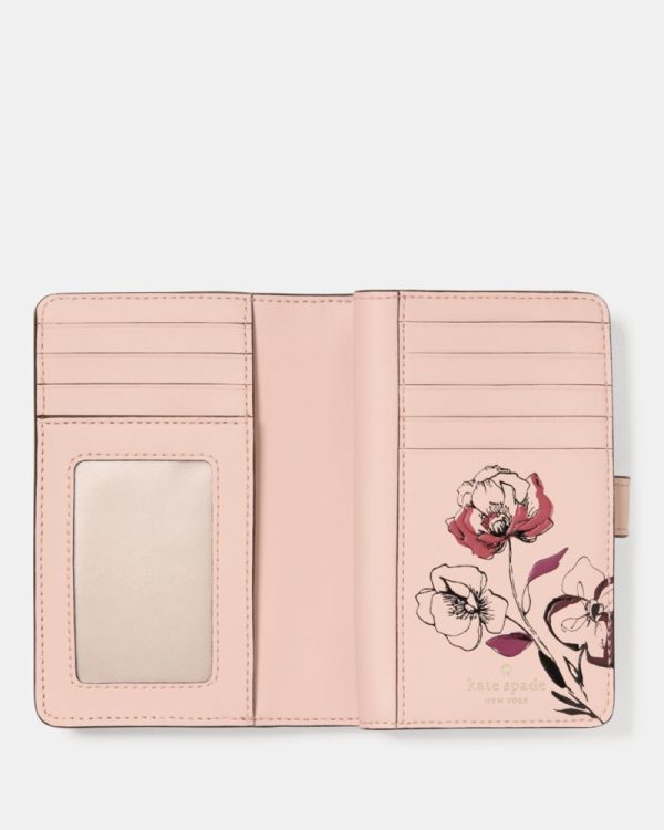 Kate Spade Outlet Floral Interior Medium Bifold Wallet - Preorder