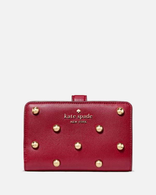 Kate Spade Outlet Studded Medium Bifold Wallet - Preorder