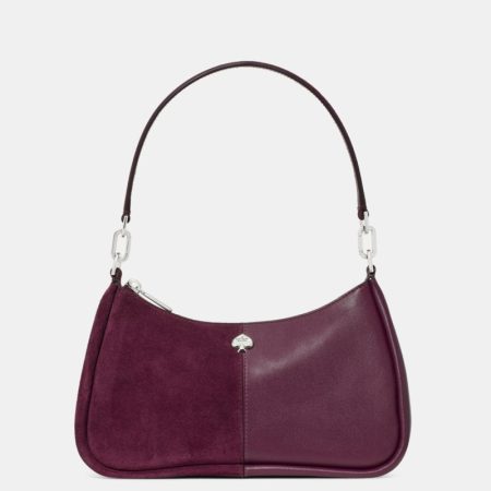Kate Spade Outlet Kayla Suede Shoulder Bag - Preorder — Deep Cherry Multi