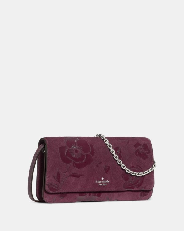 Kate Spade Outlet Ivy Floral Suede Crossbody Bag - Preorder