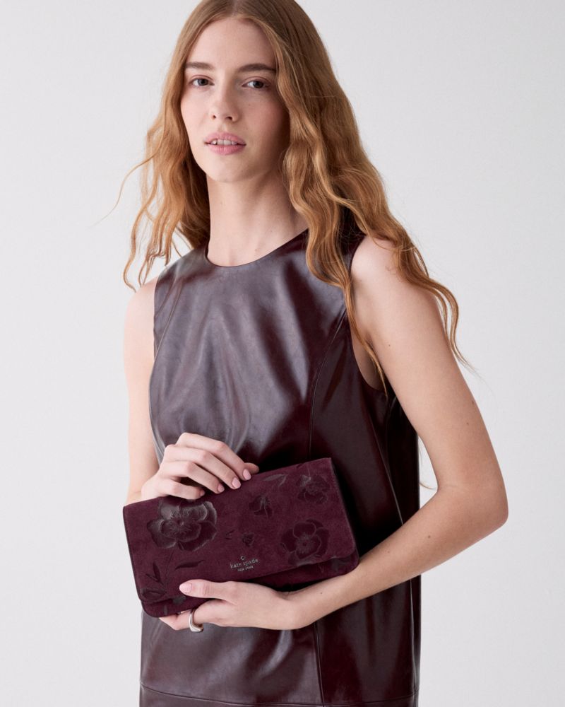 Kate Spade Outlet Ivy Floral Suede Crossbody Bag - Preorder