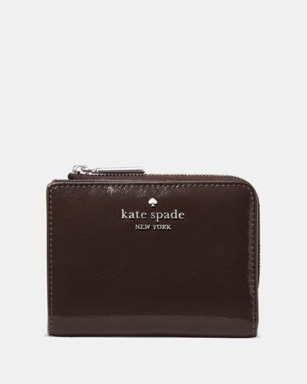 Kate Spade Outlet Shiny Leather Small L-zip Wallet - Preorder