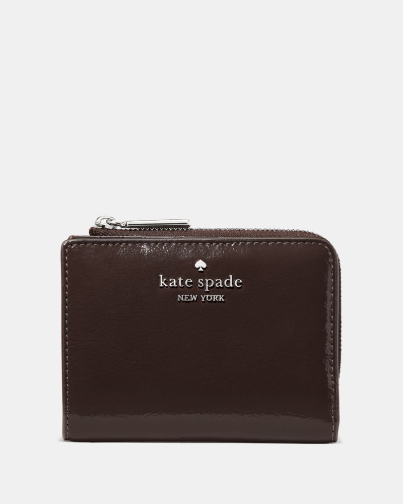 Kate Spade Outlet Shiny Leather Small L-zip Wallet - Preorder
