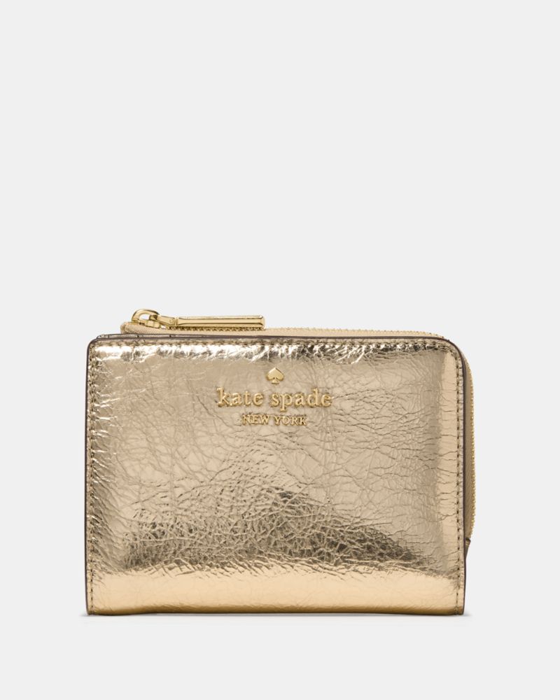 Kate Spade Outlet Metallic Small L-zip Wallet - Preorder