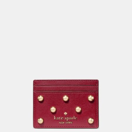 Kate Spade Outlet Studded Small Slim Card Holder - Preorder — Red Jam