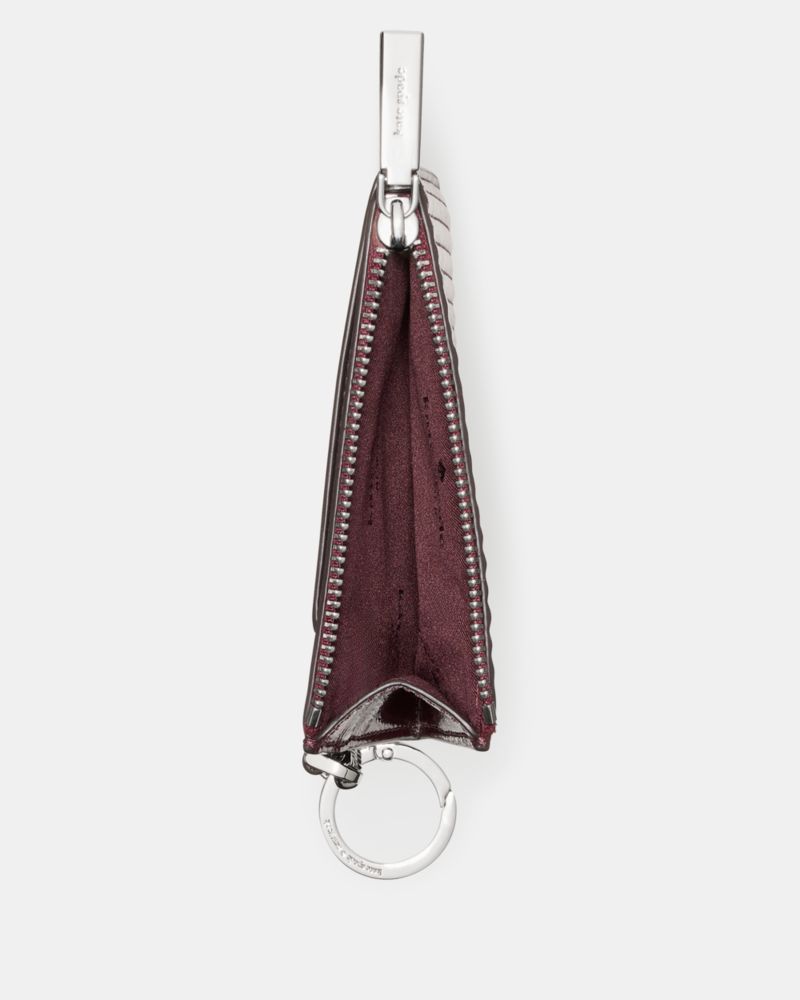 Kate Spade Outlet Shiny Quilted Key Ring Card Holder - Preorder