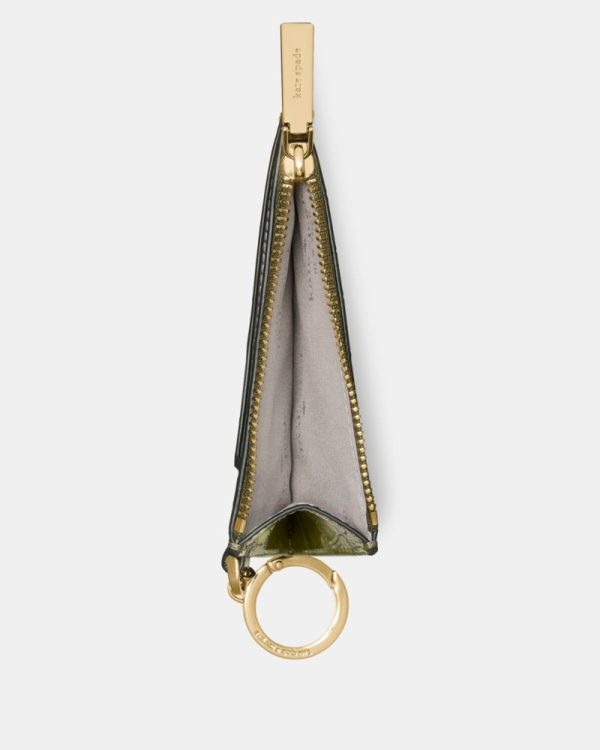Kate Spade Outlet Croc Embossed Key Ring Card Holder - Preorder