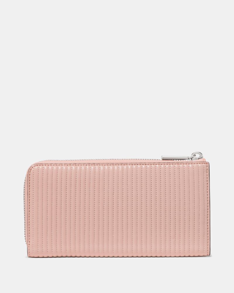 Kate Spade Outlet Shiny Quilted Large Slim L-zip Wallet - Preorder