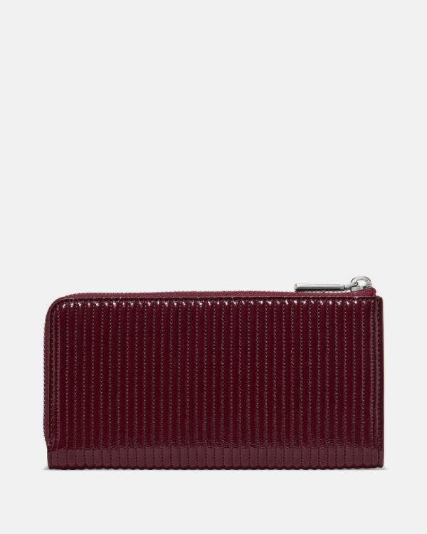 Kate Spade Outlet Shiny Quilted Large Slim L-zip Wallet - Preorder