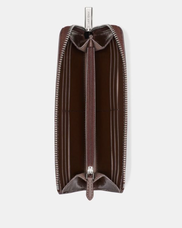 Kate Spade Outlet Shiny Leather Large Slim L-zip Wallet - Preorder
