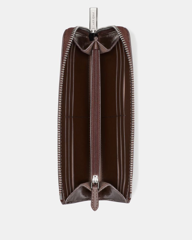 Kate Spade Outlet Shiny Leather Large Slim L-zip Wallet - Preorder
