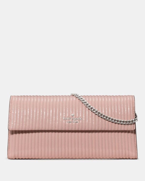 Kate Spade Outlet Scarlett Shiny Quilted Wallet On Chain - Preorder