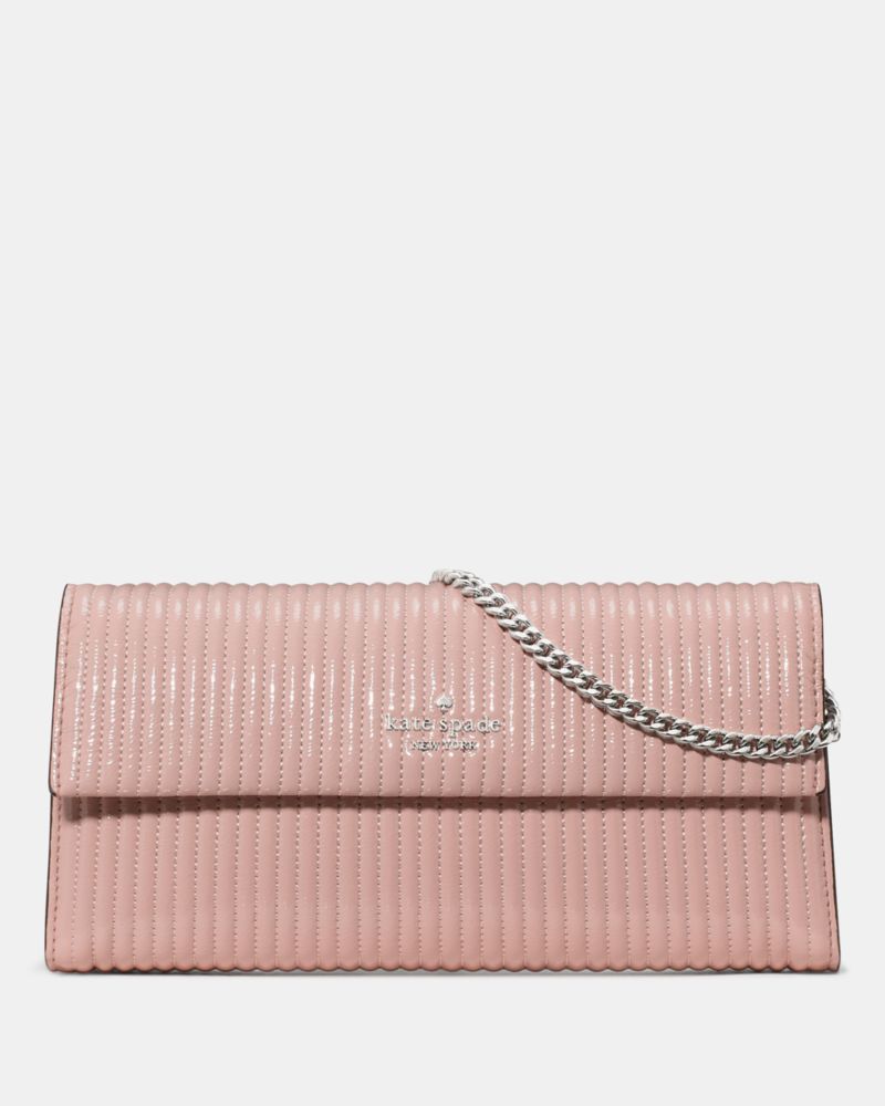 Kate Spade Outlet Scarlett Shiny Quilted Wallet On Chain - Preorder