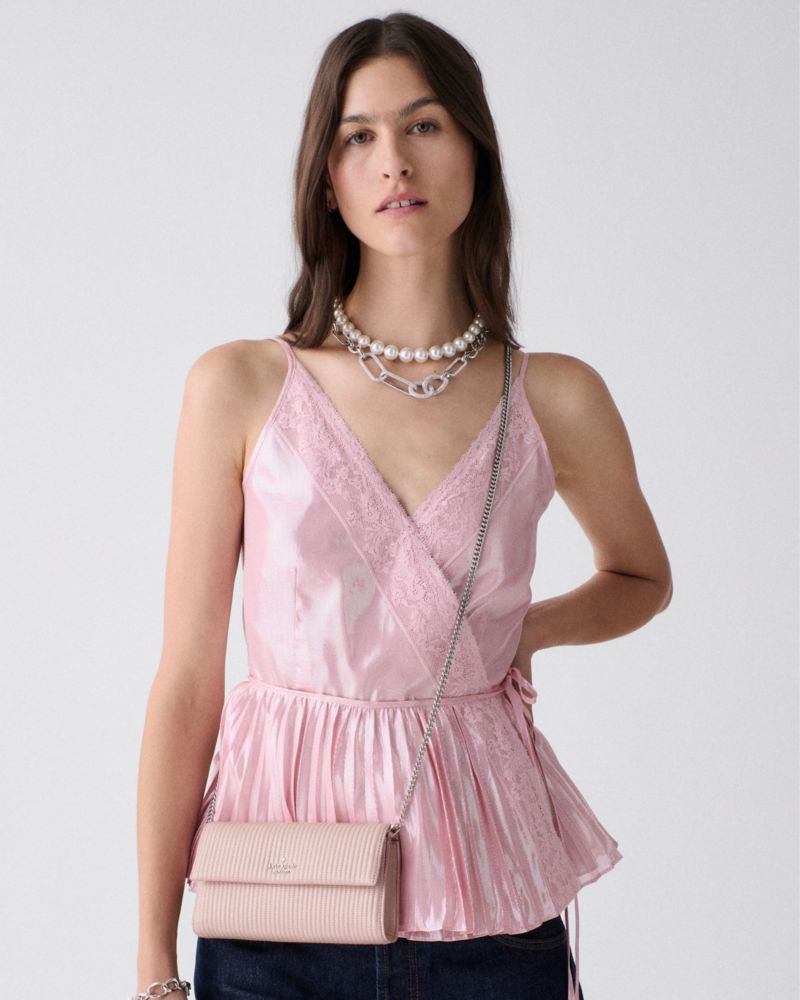 Kate Spade Outlet Scarlett Shiny Quilted Wallet On Chain - Preorder