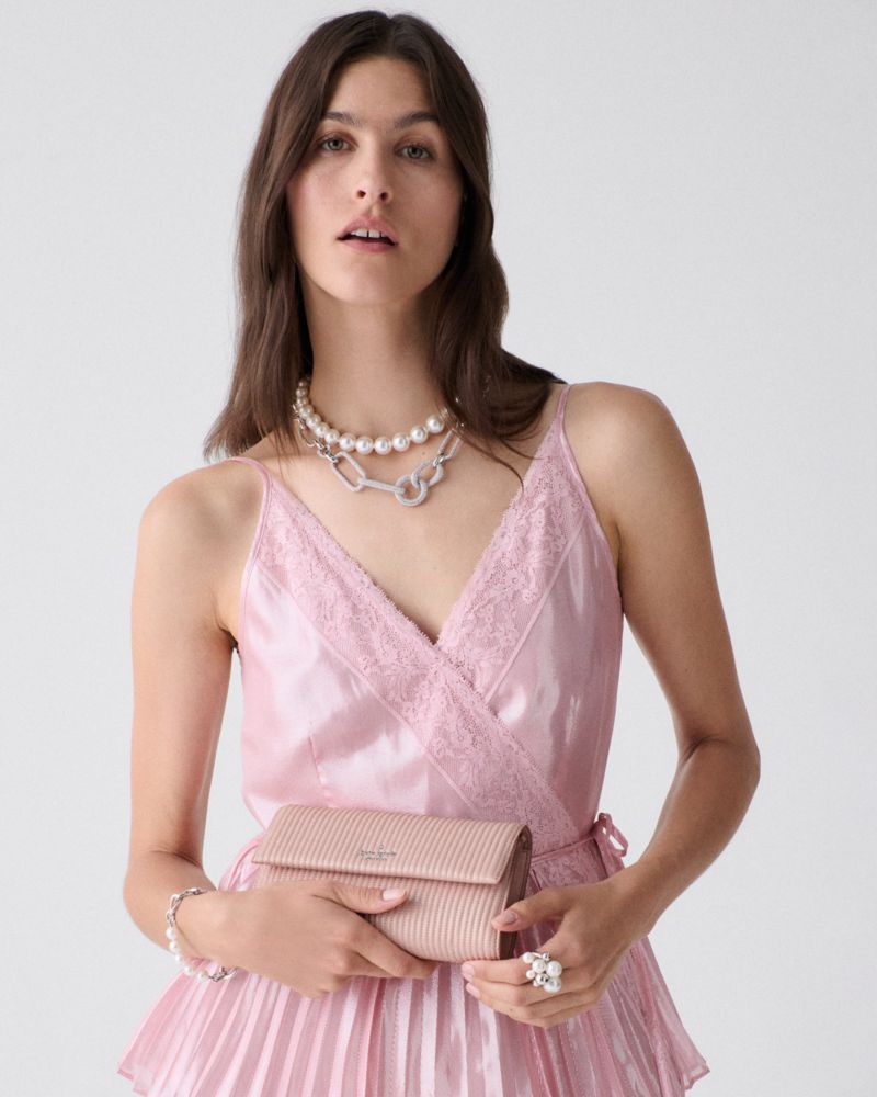 Kate Spade Outlet Scarlett Shiny Quilted Wallet On Chain - Preorder