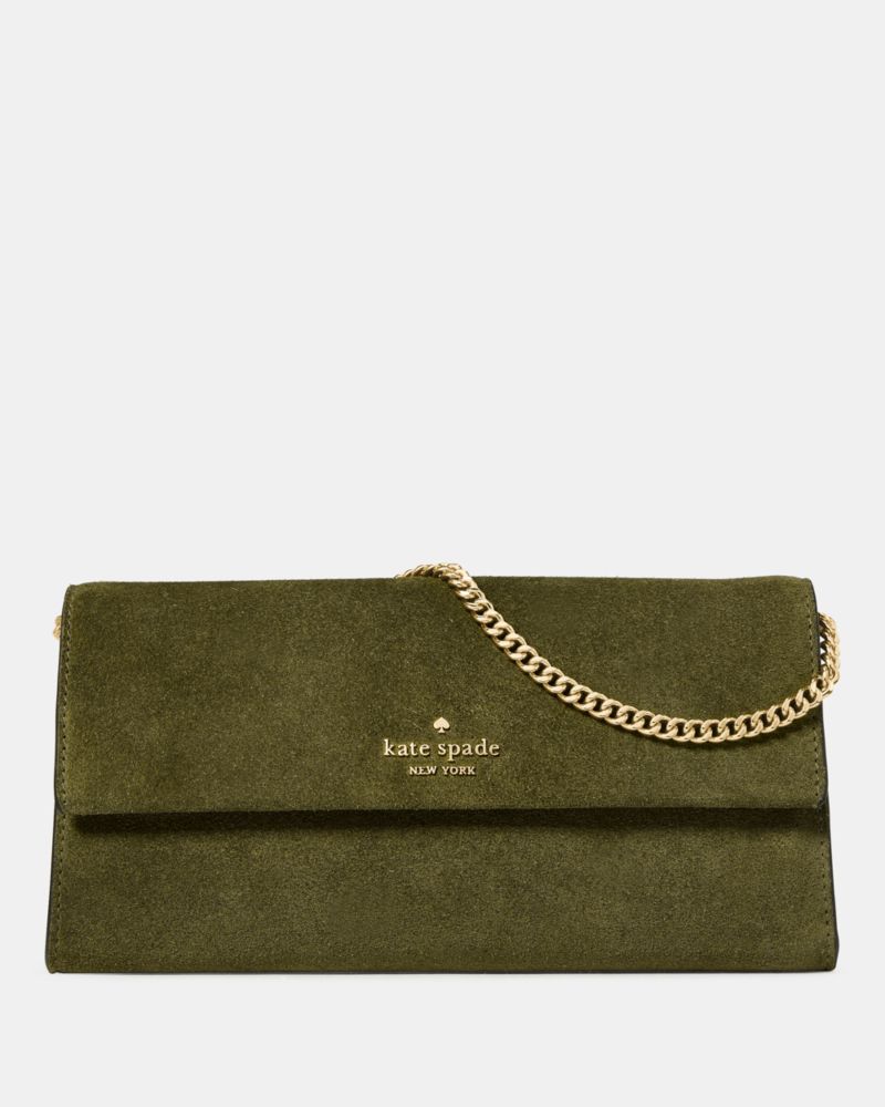 Kate Spade Outlet Scarlett Suede Wallet On Chain - Preorder