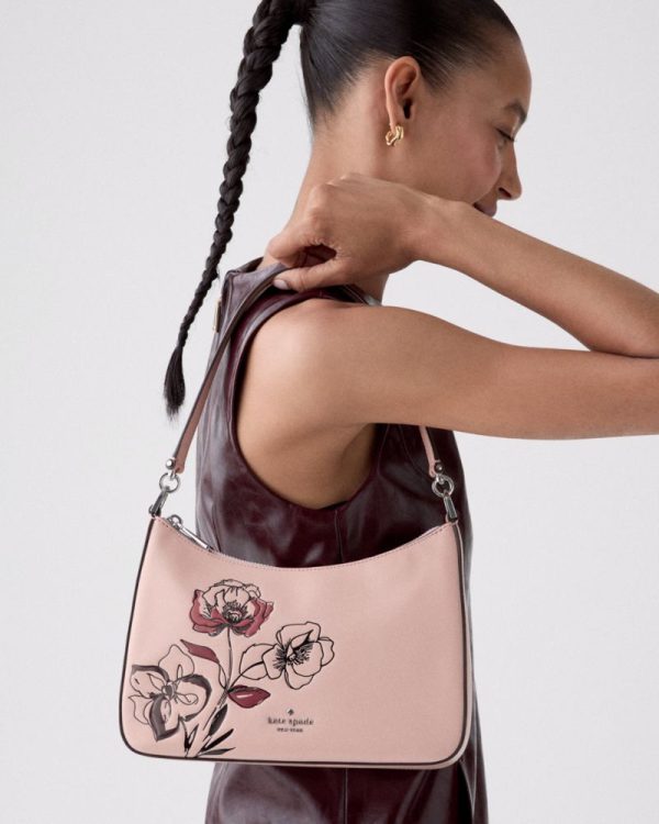 Kate Spade Outlet Margot Floral Medium Leather Shoulder Bag - Preorder