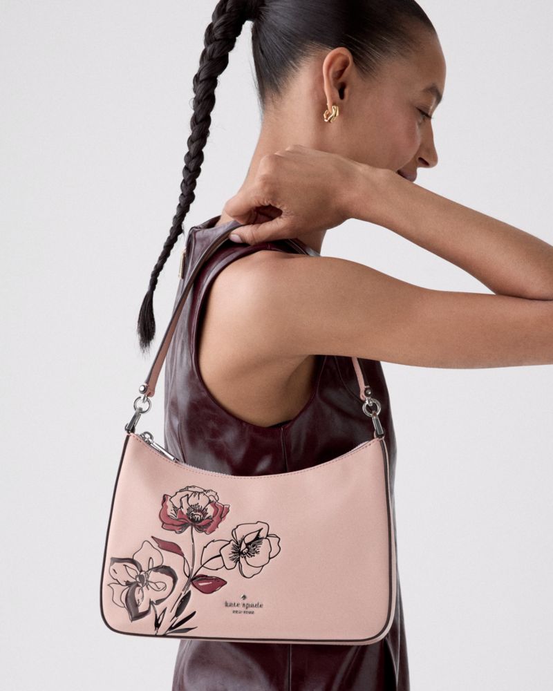 Kate Spade Outlet Margot Floral Medium Leather Shoulder Bag - Preorder