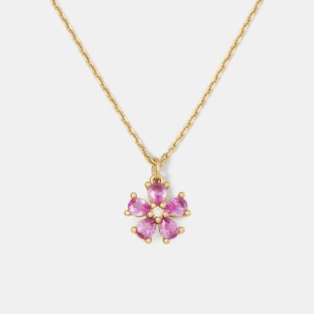 Kate Spade Outlet You're A Gem Flower Pendant - Preorder — Fushia