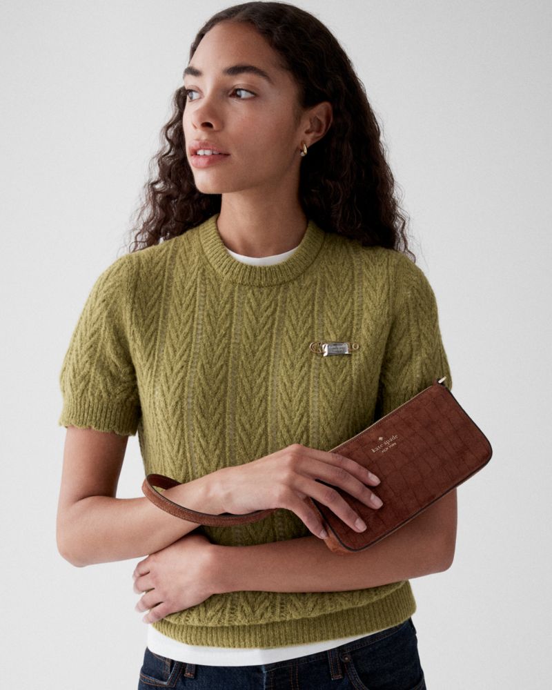 Kate Spade Outlet Gemini Suede Croc Mini Bag - Preorder