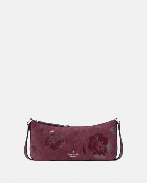Kate Spade Outlet Lenox Floral Suede Mini Crossbody Bag - Preorder
