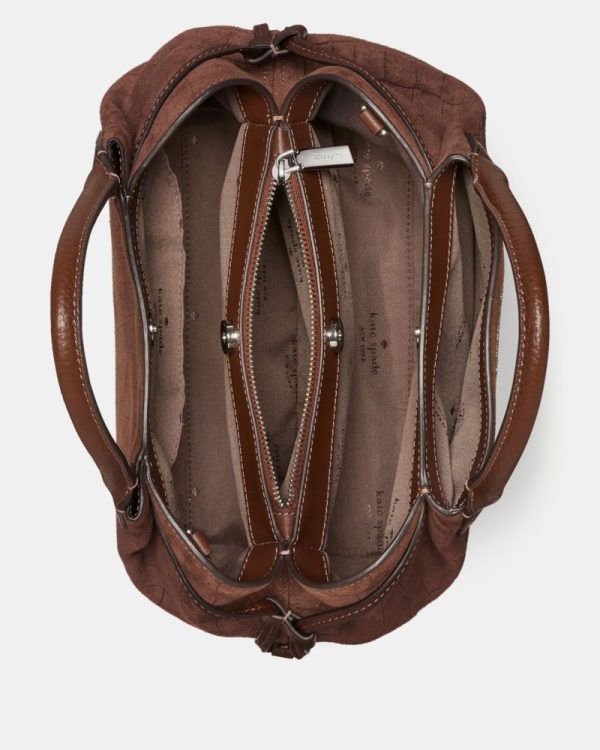 Kate Spade Outlet Dumpling Suede Croc Satchel Bag - Preorder