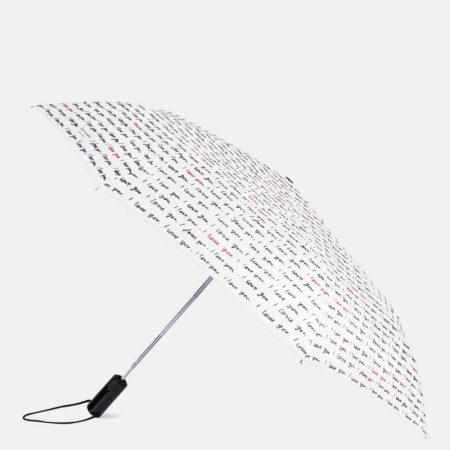 Kate Spade Outlet I Love You Travel Umbrella - Preorder — Black