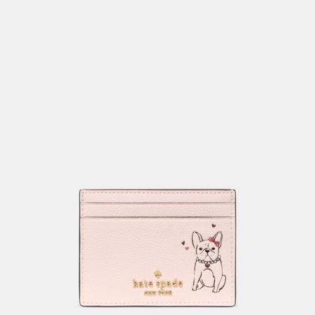 Kate Spade Outlet Lottie Frenchie Small Slim Card Holder - Preorder — Light Rosebud