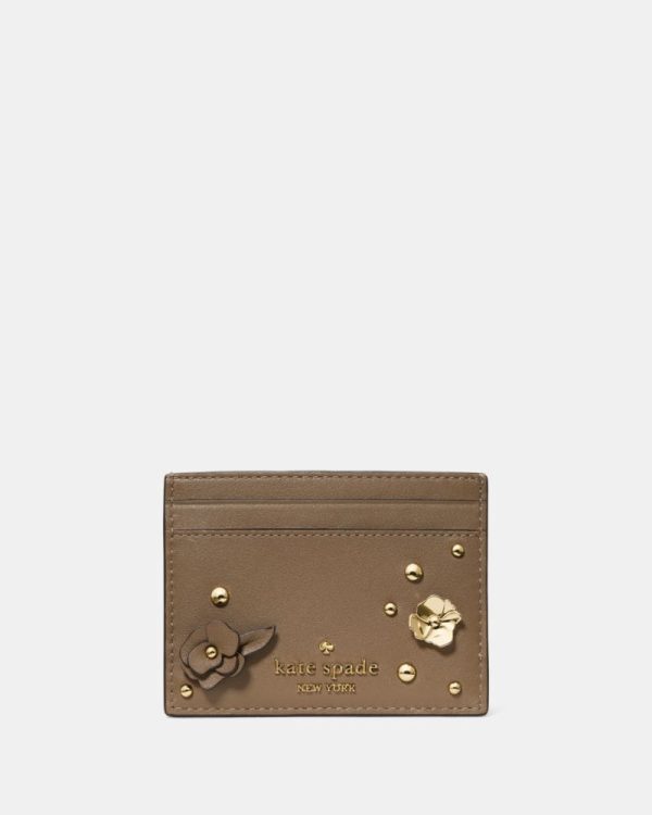 Kate Spade Outlet Smooth Embellishment Small Slim Card Holder - Preorder