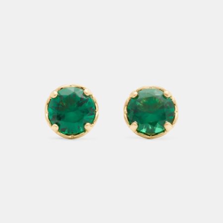 Kate Spade Outlet That Sparkle Round Earrings - Preorder — Emerald