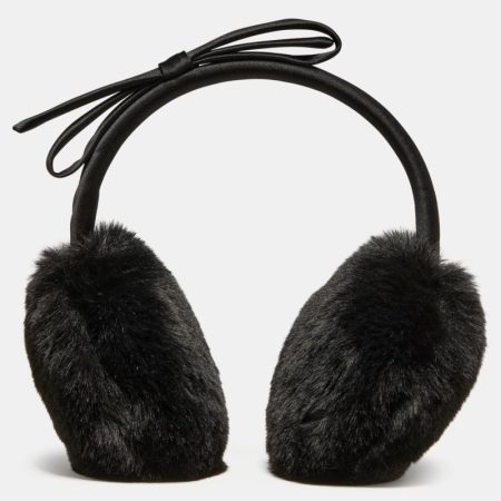 Kate Spade Outlet Shoelace Bow Earmuffs - Preorder — Black