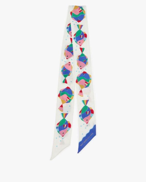 Kate Spade Outlet Rainbow Fish Skinny Scarf - Preorder