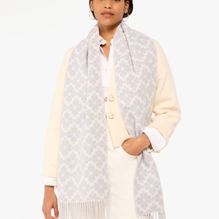 Kate Spade Outlet Spade Flower Cashmere Scarf - Preorder — French Cream